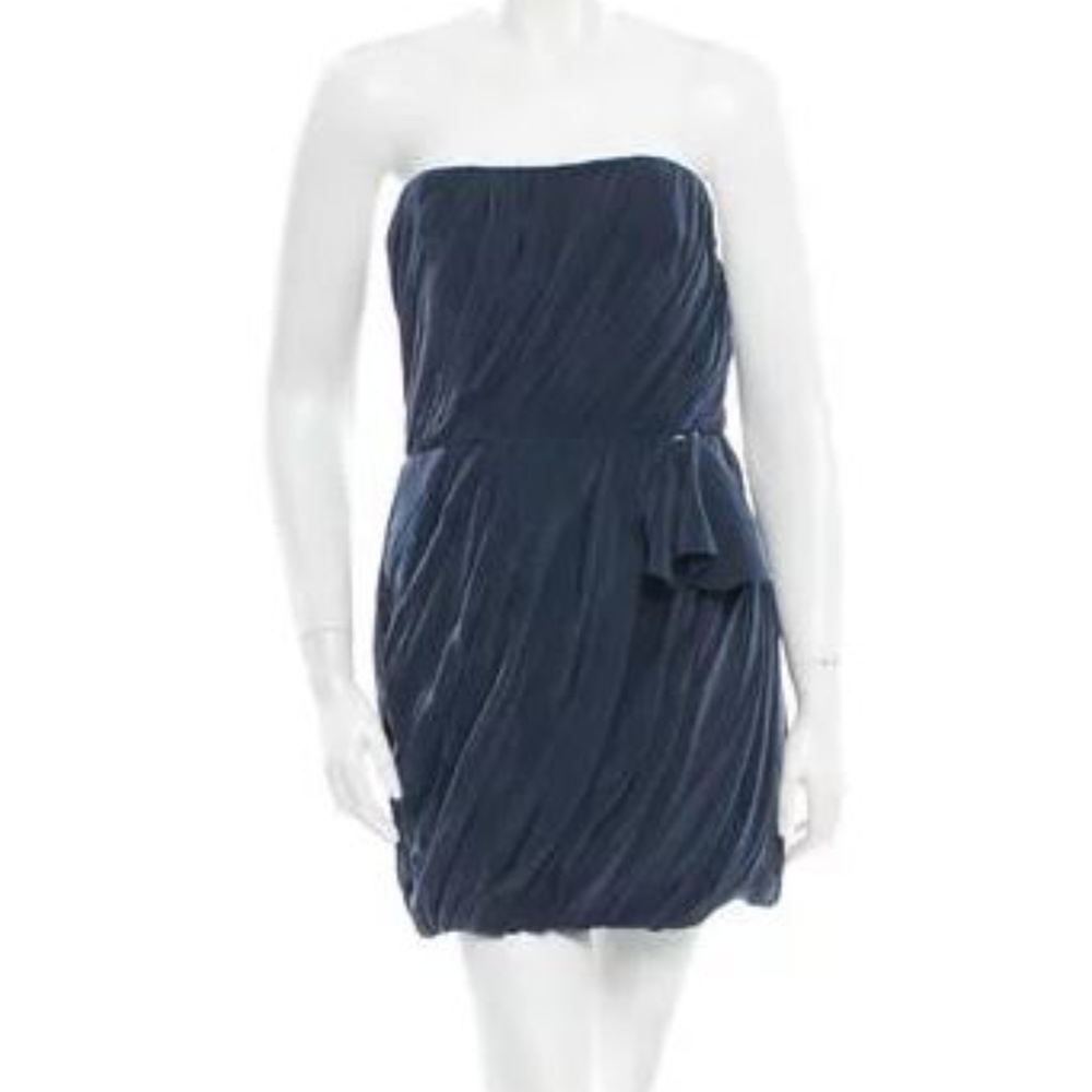 Adam Lippes Silk Strapless Cocktail Dress Prom